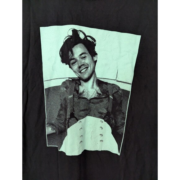 Harry Styles Love On Tour 2021 Size Large Black T-Shirt One Direction Pre Owned - Picture 3 of 6